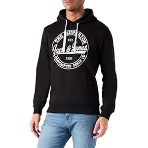 JACK & JONES Jjbrat Sweat Hood heren Sweatshirt met capuchon