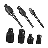 Steckschlüssel- : enthält steckschlüssel-mutternsatz 3-teilig 1/4, 3/8, 1/2 zoll und steckschlüssel-adapter 4-teilig 1/4 auf 3/8, 3/8 auf 1/4 zoll, 3/8 auf 1/2, 1/2 auf 3/8, steckschlüssel-adapter für bohrmaschinen