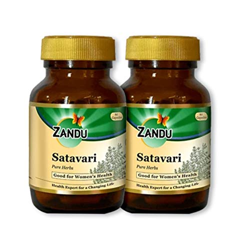 Zandu Satavari Capsules, With Goodness of Natural Satavari Extracts, Useful for Women's Wellness (Pack of 60 Veg Capsules x 2)