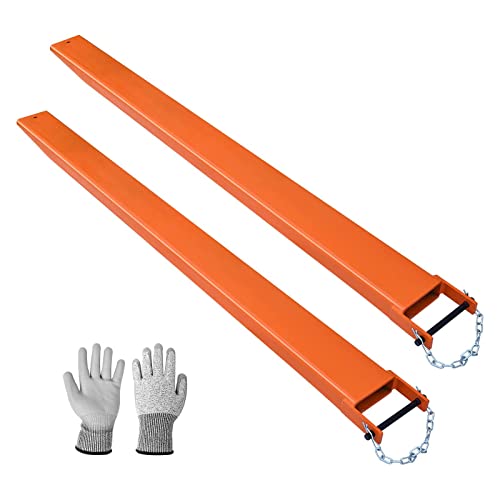 Kftrocks 82'' Forklift Pallet Fork Extensions, 82'' X 5.5'' X 5/16'' (L X W X Thickness), A Pair Of Fork Extensions For Forklifts And Tractors, Heavy Duty For Warehouse & Construction Sites #TOP4