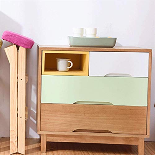Taburete de escalera portátil en madera con estante desmontable 3