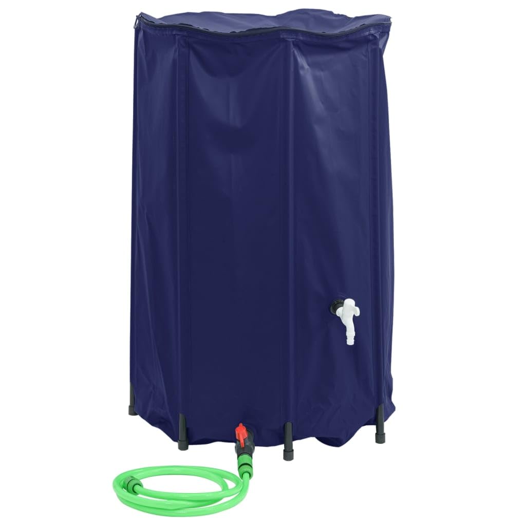 LAPOOH Serbatoio Acqua con Rubinetto Pieghevole 500 L in PVC,Bidone per la Raccolta dell'Acqua Piovana,Serbatoio Cisterna Raccolta Acqua-155996