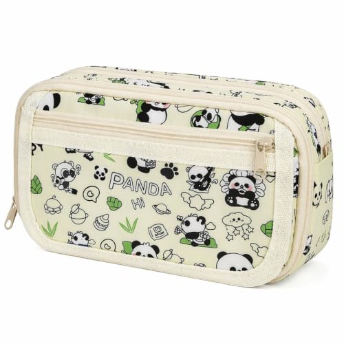 Image of FunBlast Pencil Pouch for Girls- Kawaii Pencil Pouch, Aesthetic Pencil Case Organizer, Large Capacity Stationary Organizer Case, Multipurpose Zipper Pouch for Kids & Adults (Panda)