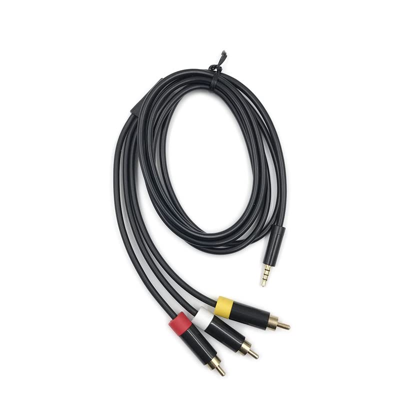YANHAO [Piezas de Videojuegos] 5 uds 1,8 m 6 pies RCA 480i Cable óptico de Audio y vídeo Adaptador de Cable AV Digital for Microsoft for Xbox 360 E Consola de Videojuegos [Reemplazar]