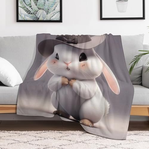 Couverture en flannel effet lapin, un dessus de lit doux et haut de gamme - 3