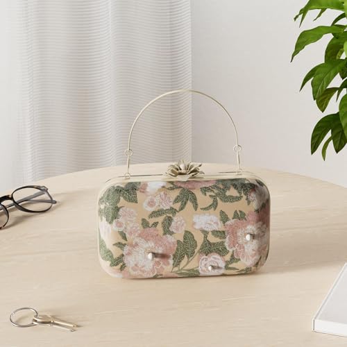 Image of Womens Vintage Floral Embroidery Clutch Evening Handbag Shoulder Bags Purse for Wedding Party Prom