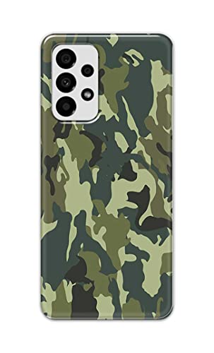 Image of Printed Hard Back Cover Case for Samsung Galaxy A73 5G Back Cover (Green Army Camouflage) -1803