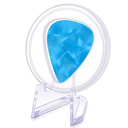 Funnymoom 1 Pcs Acrylic Guitar Pick Display Box Guitar Pick Holder Case for Any Collectable Music favor Decoration (Clear)