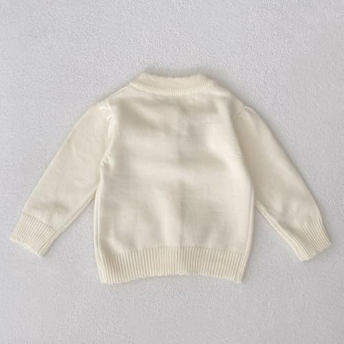 Girls Cute 3D Flower Knit Cardigan Long Sleeve Crewneck Sweater Solid Button Down Jacket Aesthetic Trendy Clothes3