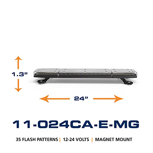 Ecco 11 Series Reflexl® Narrow Led Lightbar 11-024Ca-E-Mg, Led Rooftop Emergency Amber Strobe Warning Lights #TOP2