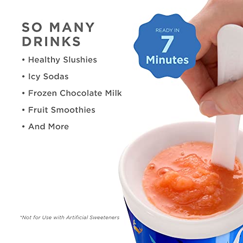 ZOKU Original Slush and Shake Maker - Slushy Cup für Einzelportions-Slushies, Frucht-Smoothies und Milchshakes in wenigen Minuten, BPA-frei, Hai – Bild 4