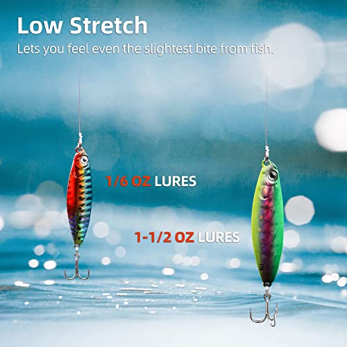 image for RUNCL Fluorocarbon Fishing Line, PowerFluoro Clear Ice Fishing Leader 