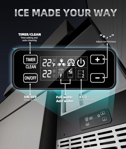 Fabricadora de hielo comercial Ecozy 80 lbs/día miniatura 4