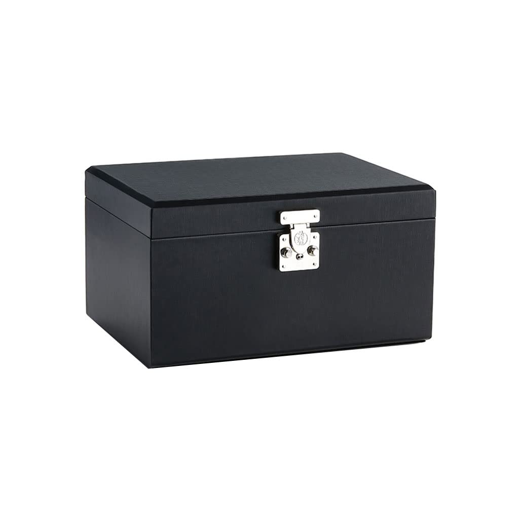 HVMBEUGOS Jewelry Box Lockable Jewelry Box Storage Box Four-layer Jewelry Box Can Store Rings Bracelets Necklaces Earrings And Watches Jewelry Organizer (D)