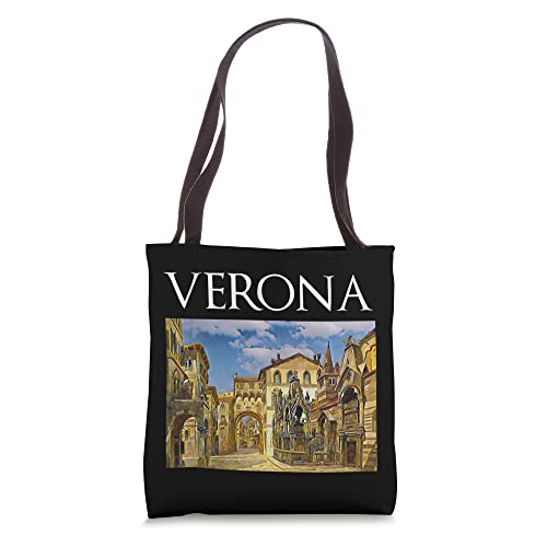 Bolso tote Verona, Italia, ciudad de Romeo y Julieta, tumbas Scaliger miniatura 1