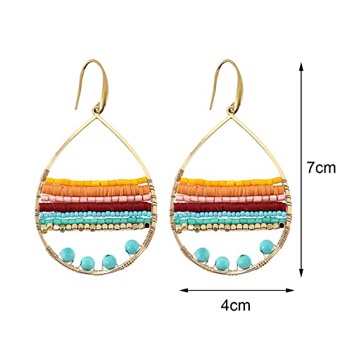 Beaded Earrings for Women Boho Earrings for Women Bohemian Dangle Earrings Summer Beach Earring Handmade Fashion Bohemian Jewelry2