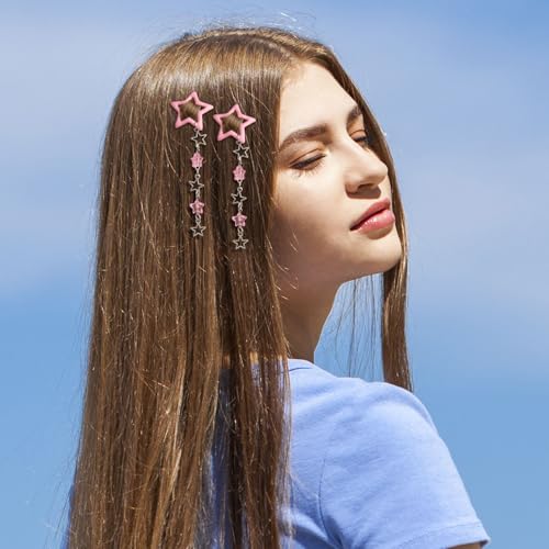 Pinzas de cabello Pndeyo 2 piezas rosa estilo A miniatura 6