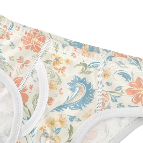 KLL Paisley Floral Damask Pattern Toddler Boy Comfort Briefs Underwear Breathable Children Panties4