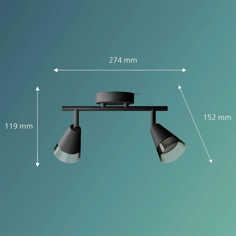 Philips Cleft LED 3er Spotleuchte, GU10 Lampe Nicht Enthalten