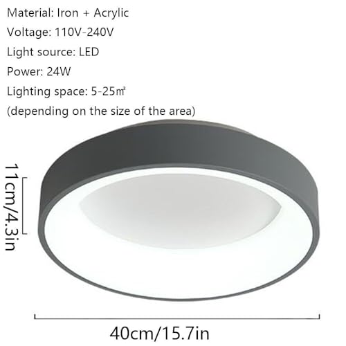 Plafón LED plano con atenuación de tres colores para iluminación de casa 6