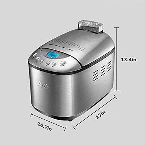 GJJSZ Brotmaschine Home Automatik,Doppelrohr-Teigmischer,Frühstücksmaschine,große Kapazität,905 W,15 Menüs – Bild 3