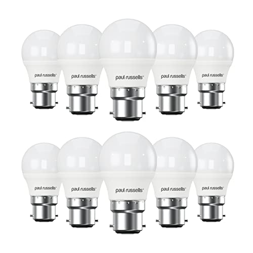 paul russells LED Golf Ball, Dimmable Bayonet Fitting Light, 5.5W 470 LM B22 G45 LED Bulbs, 40w Equivalent, 6500K Daylight