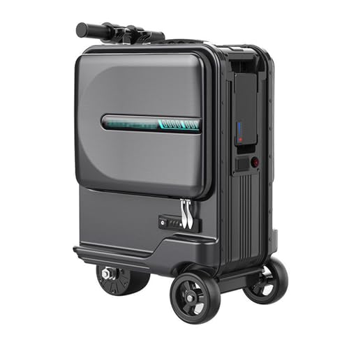 Smart Riding Electric Suitcase, Passenger Trolley Suitcase for Boarding, Electric Password Suitcase for Boarding,Black