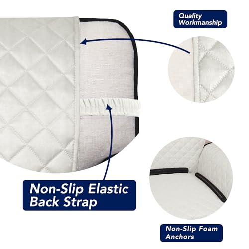 Image of PureFit Reversible Quilted Sofa Cover, Water Resistant Slipcover Furniture Protector, Washable Couch Cover with Non Slip and Elastic Straps for Kids, Dogs, Pets (XX Large, Ivory /Ivory)
