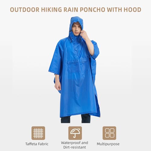 Poncho de chuva com capuz Jaquetas de chuva impermeáveis Capa de chuva de tafetá de poliéster para c