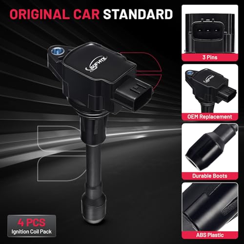 Image of BDFHYK Ignition Coil UF549 Compatible with Nissan Altima 2008 2009 2010 2011 2012 2013 Nissan Rogue 2014 2015 2016 Nissan Frontier Sentra Nissan Versa Tiida 2017 2018 2.5L Nissan Coil Pack Set of 4