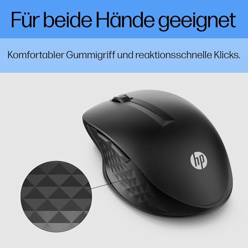 HP 430 Wireless-Maus | Wireless-Verbindung mit 2,4 GHz & Bluetooth 5.2 | USB Dongle | 4.000 dpi | 4 Tasten | für bis zu 2 Geräte | Schwarz | inkl. 1 x AA Batterie | Lebensdauer bis zu 24 Monaten 4