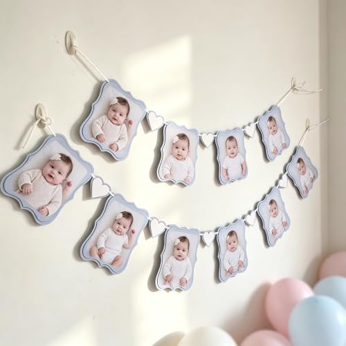 Image of 12 Pack Photo Garland Banner,Bridal Shower Decorations (6x4)