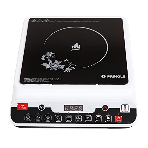Image of Pringle 1400Watt Induction Cooktop with Push Button for Home and Kitchen /BIS CERTIFIED - Model: IC11 - Color: White