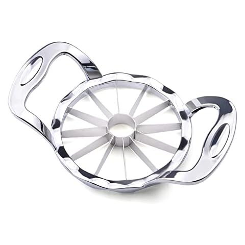 SAVORLIVING Apple Slicer 12 Sharp Blades Stainless Steel Apple Cutter, Pitter, Thoroughly-Cut Blade Design, Divider for Up to 4 Inches Apples Cover