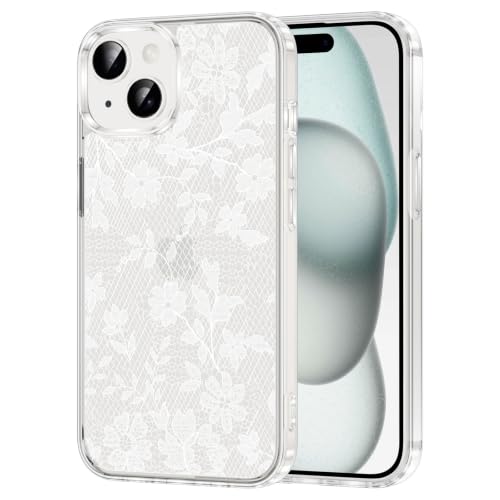 Coque fleurie iPhone 15 transparente pour un style bohème au quotidien