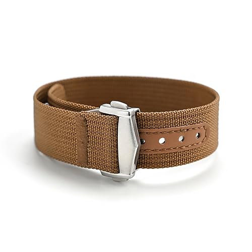 Image of WAMD Premium Single Layer Ribbed NATO Watch Strap with Deployant Folding Clasp
