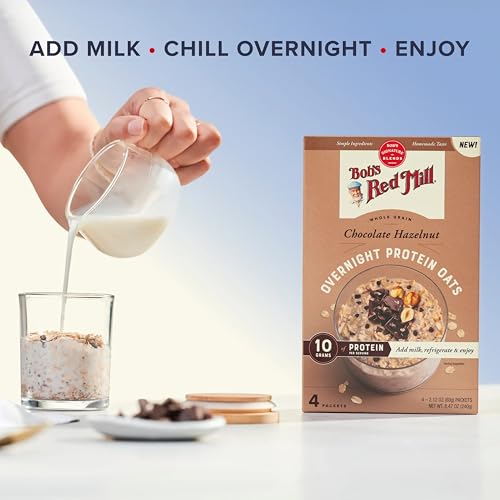 Image of Bob's Red Mill Chocolate Hazelnut Overnight Protein Oat Packets, 16 ct