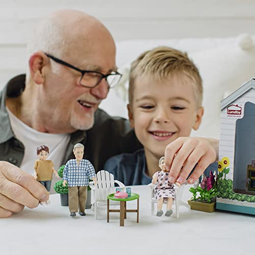 Lundby Dolls House People Family, Doll House Figures, Charlie Dollhouse Family Set Grandparents 2 Adults - Image 3