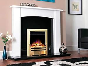Celsi Electriflame Bauhaus Hearth Mounted Electric Fire Brass