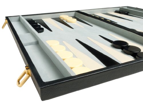Classic 21\" Large Tournament Backgammon Set - Black Board