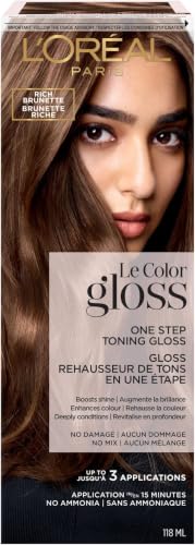 Image of L'Oreal Paris Le Color Step Toning Hair Gloss,Rich Brunette,4 Ounce,(Pack of 12)