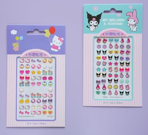 Stick on Earrings for Little Girls 4-6 - Kids Girls Stick on Earrings Cute Colorful Toddlers 3D Sticker Self-Adhesive Craft Gem Jewelry Stickers3