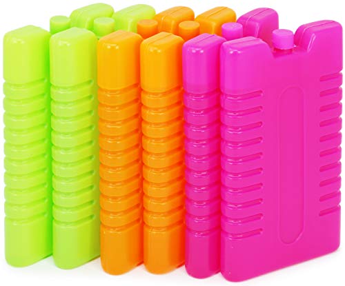 com-four® 6x Kühlakkus in bunten Farben - kleine Kühlelemente für Kühlbox und Kühltasche [Farbauswahl variiert!] (06 Stück - klein)