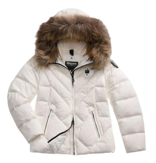 Blauer Plumón con capucha fija Alicia 3097, color blanco, talla M
