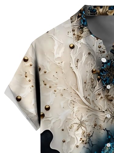 Mens Short Sleeve Button Down Shirts Casual Printed Button Up Shirts Hawaiian4