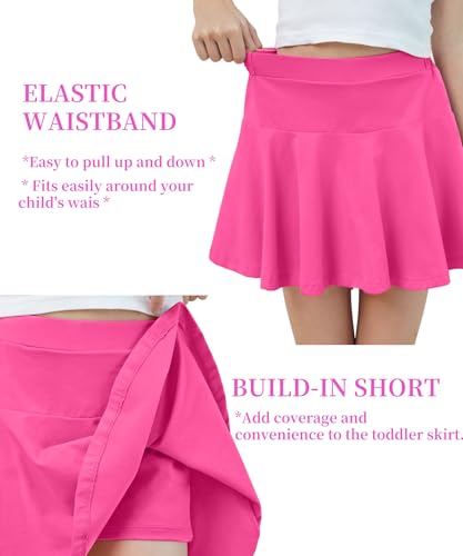 Image of Toddler Skirt Little Girls Athletic Uniform Skorts Golf Outfit Cheer Tennis Skirts with Shorts
