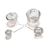 VALICLUD Tee Infuser mit Deckel und Erweiterbarem Kettenhaken Wiederverwendbarer Teefilter für Lose Kräutertees und Gemahlenen Kleine Leicht
