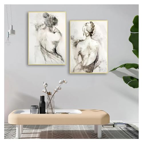 Image abstraite sur toile noir et blanc pour cadre vintage