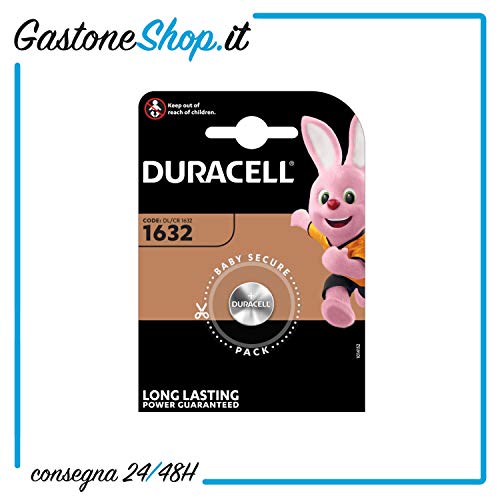 Duracell 5000394007420 Lithium 1632 Knopfzellenbatterie, B1 Orange/Schwarz