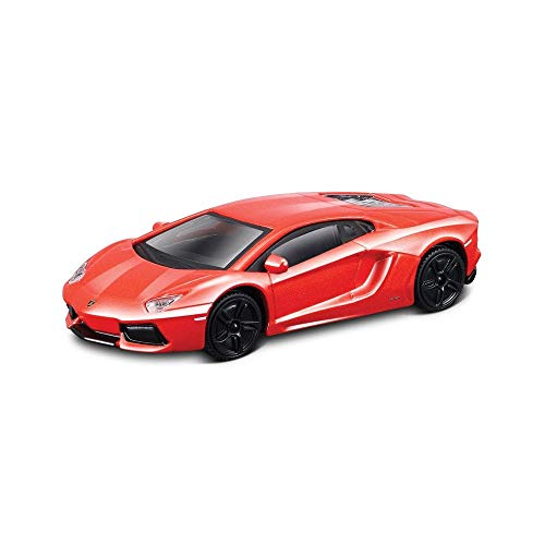 Bburago Street Fire Lamborghini Super Car - Modelo Coleccionable a Escala 1:43, increíblemente detallado, Fundido a presión, Metal, Rojo, Talla única